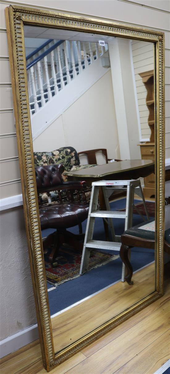 An early 20th century gilt-framed mirror, H.164cm